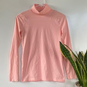 J.Crew Tissue Turtleneck Long-sleeve T-shirt Light Pink XXS